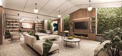 Lounge lighting in the Air Apartments Victoria Tower