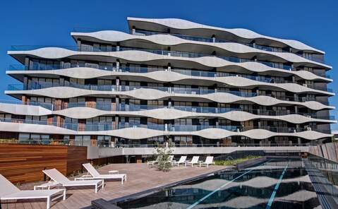 Photograph of the exterior of Haven apartments, electrical fit out undertaken by Earth Electrical Contractors